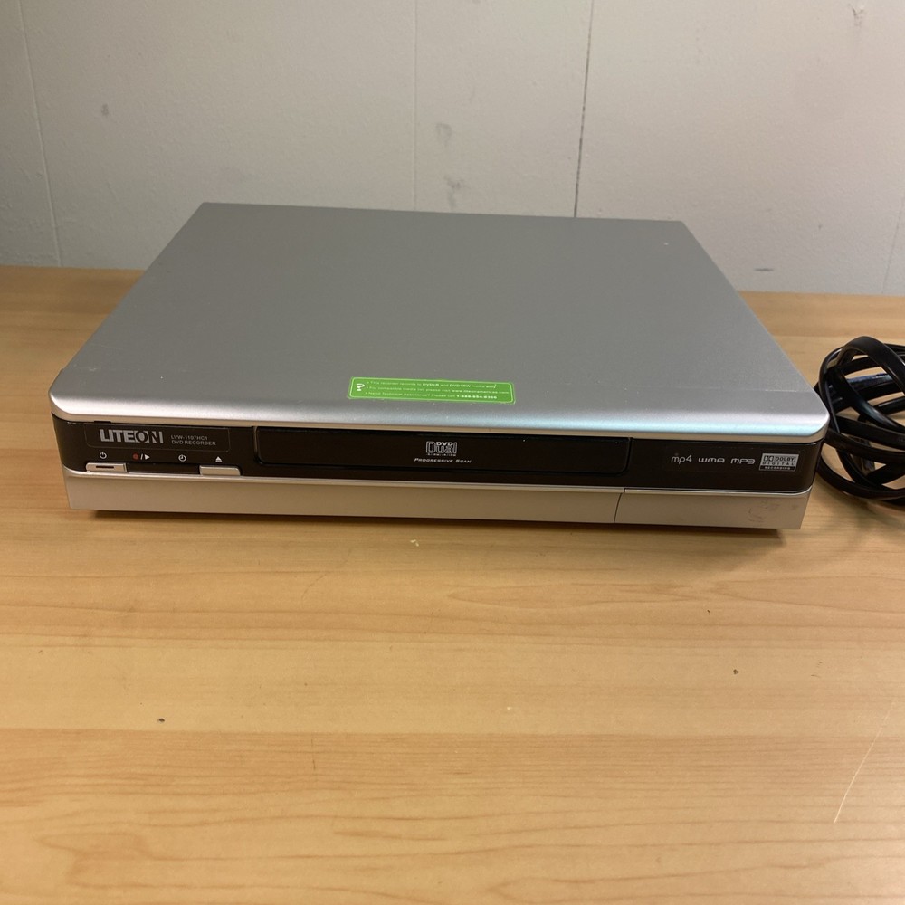 Lite On LiteON DVD Recorder Player LVW-1107 DVD+R/RW MP3 MPEG-4 WMA No remote