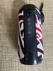 Custom Bluetooth Speaker Tribal Red White Black Polynesian Design W/Hand Strap