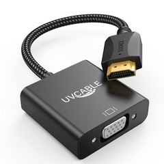 HDMI to VGA Adapter 5 Pack Black,Braided HDMI to VGA Adapter Male to Female C…
