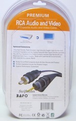 BAFO Premium 24K Gold Plated Composite RCA A/V Audio Video Cable 10′ 10FT