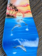 VTG Guitar CD DVD Disc Rack Holder Wall Mount Custom Painted Tropical Dolphin