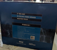 PYLE 8” WEATHER PROOF 2-WAY IN-CEILING / IN-WALL STEREO SPEAKERS (PAIR) PWRC81