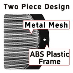 2PCS 6.5” Black Speaker Grill Covers, Round Metal Mesh Guard Protectors, Univ…