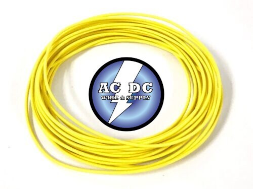 25 FEET AUTOMOTIVE WIRE 18 AWG HIGH TEMP TXL WIRE YELLOW