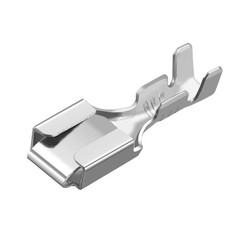 100PCS 6.3mm Female Spade Crimp Terminals Non-Insulated Quick Splice Connectors