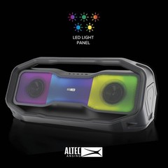 Altec Lansing Black Waterproof Bluetooth Speakers with 20 Hours Battery Life