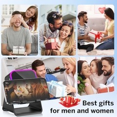 Wireless Induction 5-in-1 Bluetooth Speaker, Cell Phone Stand with Stereo Sound