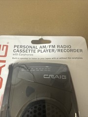 CRAIG CS 2304 Personal AM/FM Radio Cassette Player Recorder W/ Earphones New