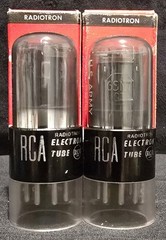 RCA 6SN7 GT US ARMY TUBE 1940s GRAY SMOKE MILITARY SPEC MATCHED SET