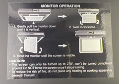 Audiovox Under Counter LCD Drop Down 9″ Screen TV W/Built-In DVD/CD & AM/FM