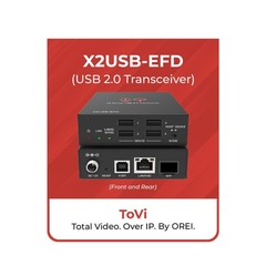 ToVi X2USB-EFD USB 2.0 Over IP Extender 1GbE RJ45/SFP PoE 4-Port Hub