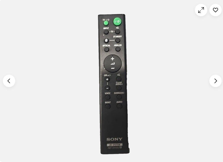 Sony RMT-AH100U Remote Control Black New 5-10m Range for Sony Systems – Tested