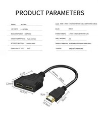 4K HDMI Cable Splitter Adapter 2.0 Converter 1 In 2 Out 1 Male to 2 Female lot