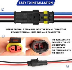 708Pcs Car Automotive Waterproof Electrical Wire Connector Plug 1-6 Pin Kit Set
