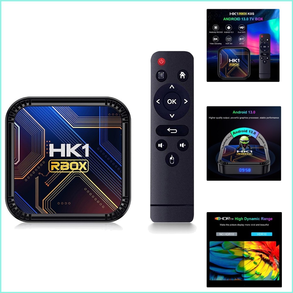 Android Box 2026, Android 13.0 TV Box with 3D 8K 4GB RAM 64GB ROM RK3528 Quad.