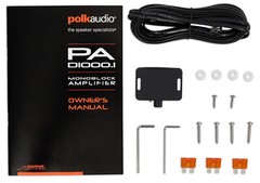 Polk Audio PAD1000.1 Mono 1200 Watt RMS 1-Ohm Car Audio Amplifier Amp PA D1000.1