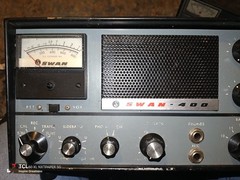 Swan 400 Mono Band Ham Radio SSB Transceiver VOX PTT Gray/Black
