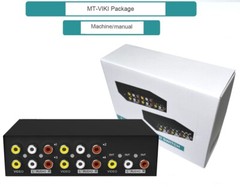 MT-VIKI 4-way RCA switcher 4 in 1 out AV Selector Box For TV Satellite