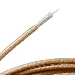RG-316/U Mil-C-17 Silver 50 Ohm High Temperature Coax Cable USA – Choose Length