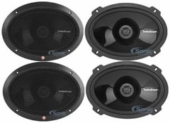 4) Rockford Fosgate P1692 300W 6×9″ 2 Way Car Coaxial Speakers Bundle Package