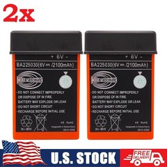 2x 2100mAh BA225030 6V Ni-Mh Battery For HBC Pump Truck Remote Control Battery