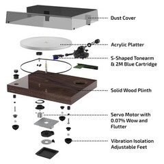 Fluance RT85 Vinyl Turntable, Ri71 Powered Bookshelf Speakers, PA10 Preamp