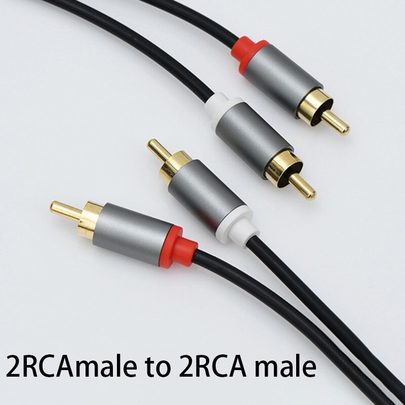 2Rca To 2 Rca Male To Male Audio Cable Amplifier 1M 2M 3M For Theater DVD TV CD