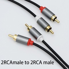 2Rca To 2 Rca Male To Male Audio Cable Amplifier 1M 2M 3M For Theater DVD TV CD