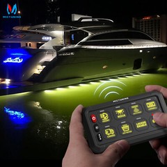 MICTUNING Wireless RGB 8 Gang Switch Panel LED Light Circuit Control Box 12v 24v