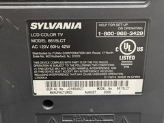 Sylvania 15″ LCD TV 4:3 480p Retro Gaming 6615LCT Television | One Owner Tested