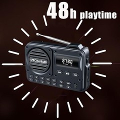 Portable Radio AM FM Rechargeable Pocket Radio W/ Best Reception Digital Tuning