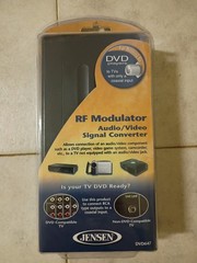NEW Jensen DVD647 RF Modulator RCA Audio Video to Coaxial Signal Converter NOS