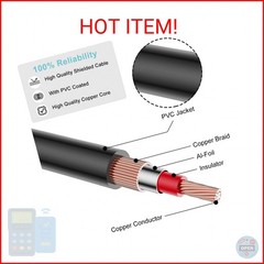 Vrllinking 2 RCA Cable,Gold Plated 2 RCA Male to Female Stereo Audio Extension C