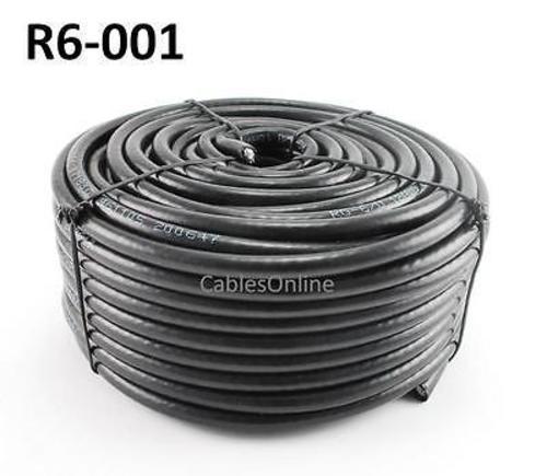 100ft RG6/U 18AWG Dual Shielded Bulk Coax Cable, CablesOnline R6-001
