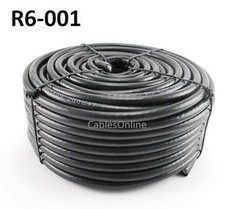 100ft RG6/U 18AWG Dual Shielded Bulk Coax Cable, CablesOnline R6-001