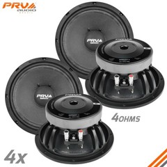 4x PRV Audio 8MR600X-4 Car Audio Midrange 8″ Speakers 600w 4 Ohms 98dB X Series