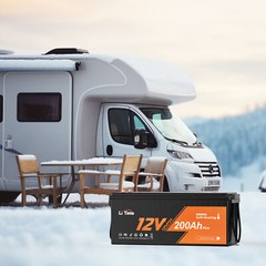 Litime 12V 200Ah Plus Heated LiFePO4 Battery 2560W Heating -4°F For Cold Area