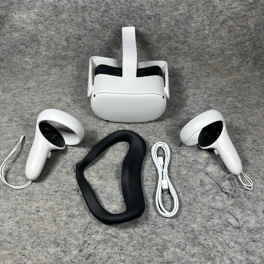 Meta Oculus Quest 2 128GB VR Headset W/ Controllers Tested & Working