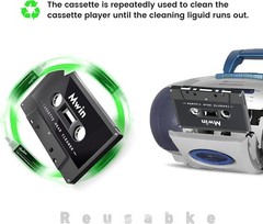 Cassette Head Cleaner Tape with Fluid Maintenance Kit – Easy to Use & Restore