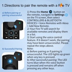 New Replacement Amazon Fire TV Remote Control For Stick 4K Max Streaming Device