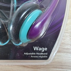 New Skullcandy 2XL Wage Adjustable Headband On-Ear Headset Purple & Green