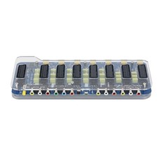 Acrylic Case SCART SWITCH Distributor Converter Automatic/Manual 7 In 1 Out New
