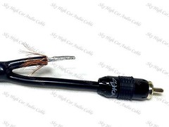 Sky High Car Audio 1.5 ft 2 Channel PREMIUM RCA Cable Nylon Copper Braided