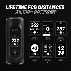 Blue Tees Golf Player+ GPS Speaker with Touch Screen Display, 10+ Hours Black