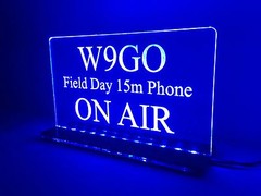 Field Day 110v Custom Engraved LED Sign Amateur Radio Club Call Plaque