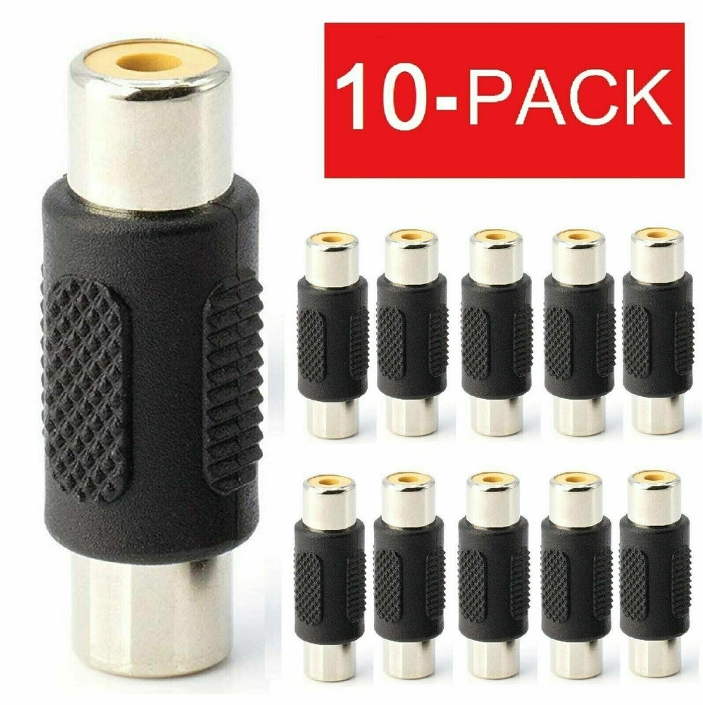 10PCS AV RCA Audio Video Female to Female Jack Coupler Adapter Connector