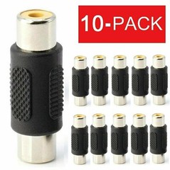 10PCS AV RCA Audio Video Female to Female Jack Coupler Adapter Connector