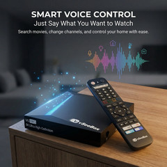 Vseebox V6 Pro Android 14 TV Box with 4GB RAM 32GB ROM & Bluetooth Voice Remote