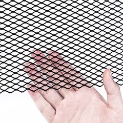 Universal Car Grill Mesh 40″ x 13″, Black-Painted 3 x 6mm Rhombic Hole black