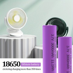 3.7V 3000mAh Li-ion Rechargeable Battery Button Top Cell For Flashlight
